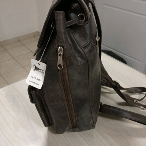 Women's leather backpack new brown