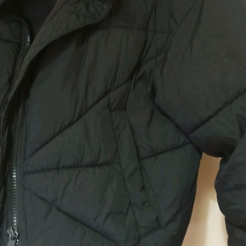 Cropped jacket used, black, Stradivarius, size S
