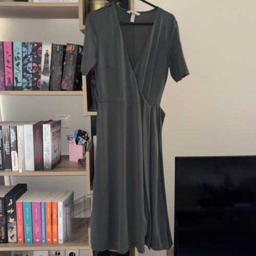 H&M midi dress, green, XS