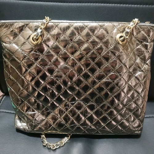 Women's bag like new, gold with chain 36×28cm