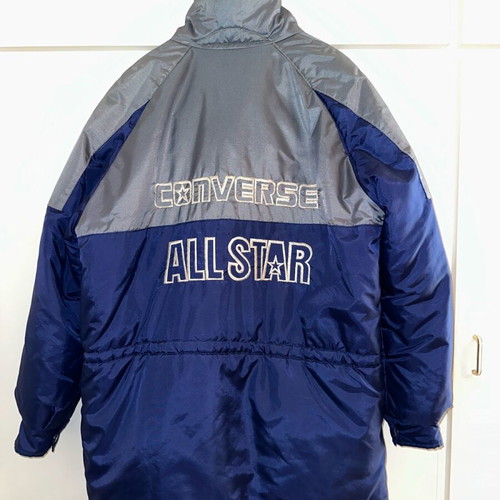 Converse All Star Puffer Jacket used, blue and grey, men's L/XL