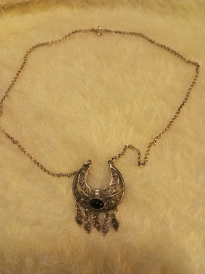 Silver handmade pendant 925 stamped with semi-precious stone like new