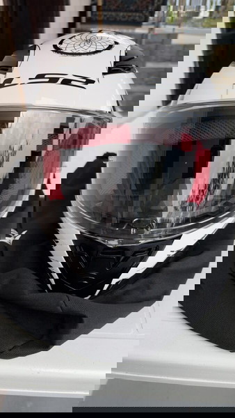 Κράνος μηχανής γυναικείο, full face, LS2 Rapid FF353 Boho White/Black/Pink ECE 22.06 1300gr