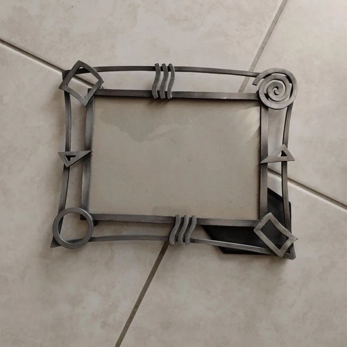 Fotoframe silver colored 18 x 22 cm with geometric and abstract designs new