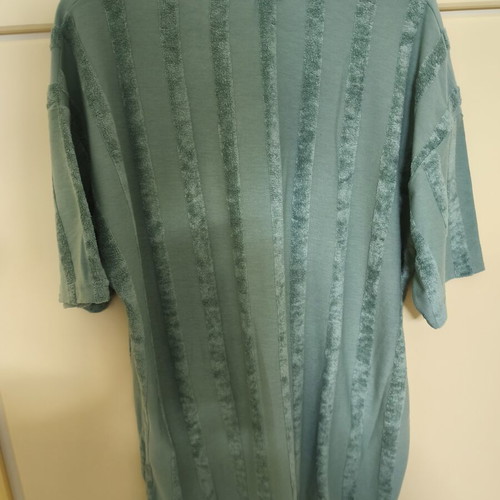 Pistiki summer blouse with velvet stripes like new, green, sizes L XL