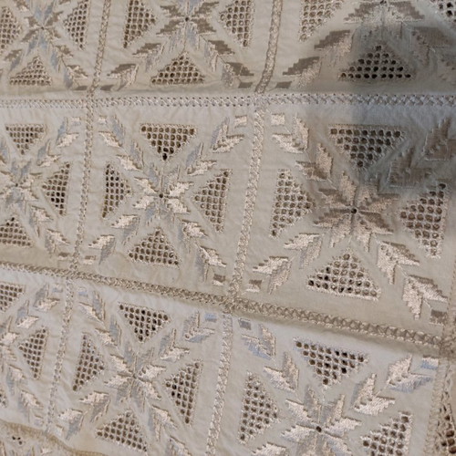 Set of 3 leukaritika squares used, sizes 39x77, 68x68, 30x30 cm