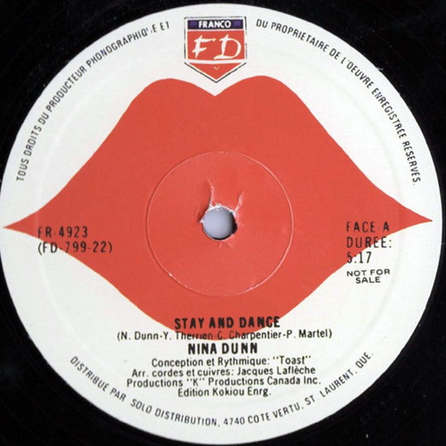Nina Dunn Stay And Dance electronic vinyl record