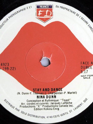 Nina Dunn Stay And Dance electronic vinyl record