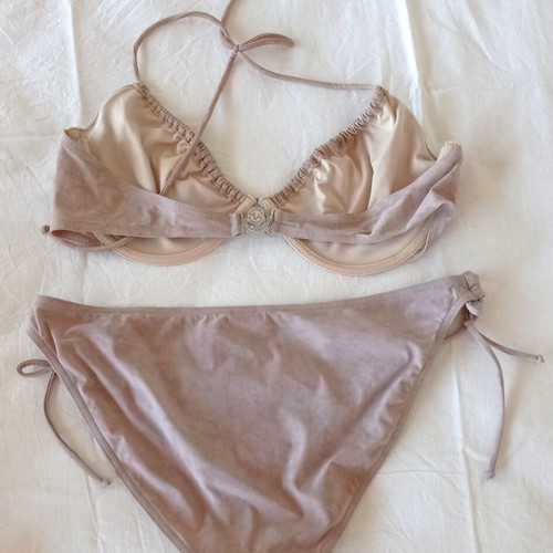 Victoria's Secret beige bikini swimsuit, size Large