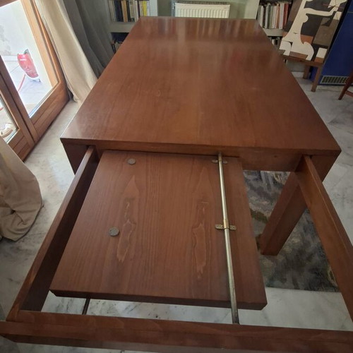 Extendable Solid Walnut Dining Table used, 10-12 seats