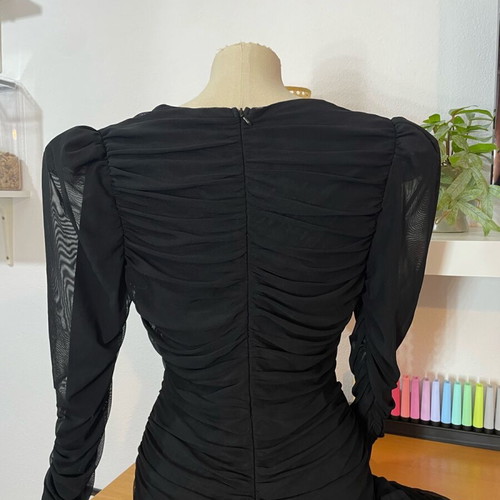 Essaworld mini dress long sleeve midi like new, one size, black