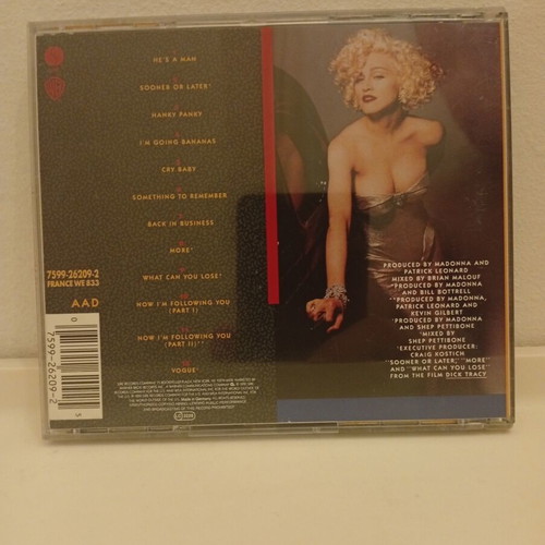 Madonna I'm Breathless CD, music from and inspired by Dick Tracy