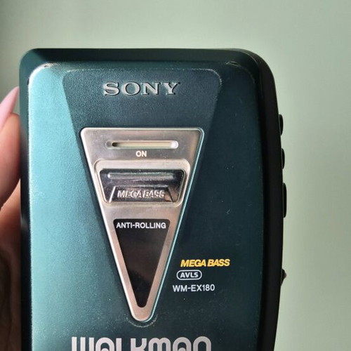 Sony Walkman WM-EX180 Megabass AVLS used, rare petrol color