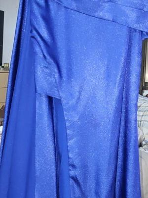 Wedding and baptism dress blue with glitter like new