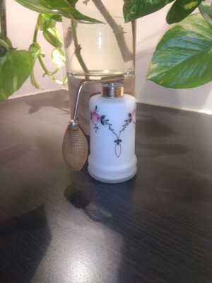 Perfume bottle old used, height 12 cm