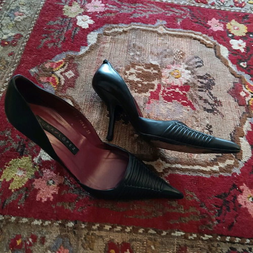 Pura Lopez leather pumps like new, size 38, 19cm heel