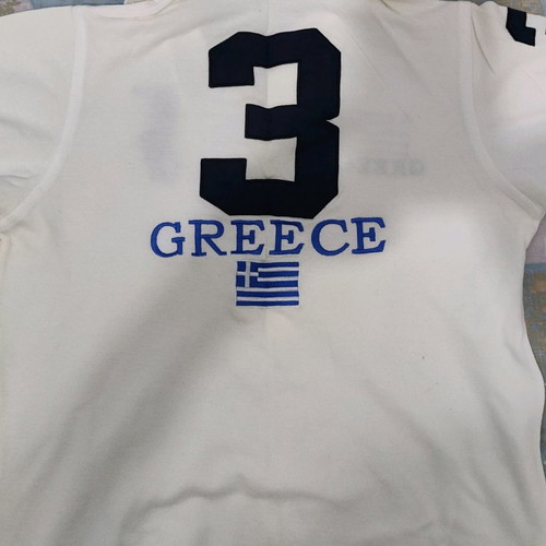 Children's white polo Greece used, size S