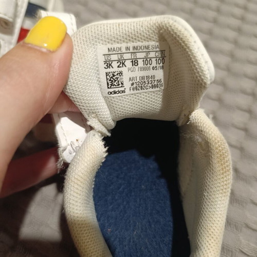 Adidas baby shoes size 18 with bibs and headband set