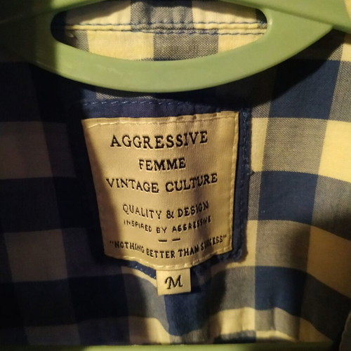 Aggressive blue checked shirt size M like new