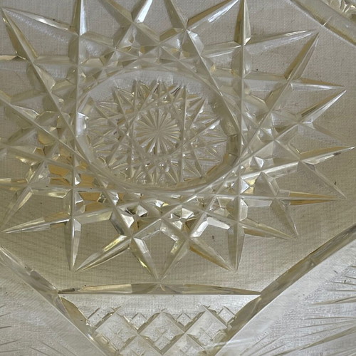 Planters used, antique, heavy crystal 36x21x10 cm