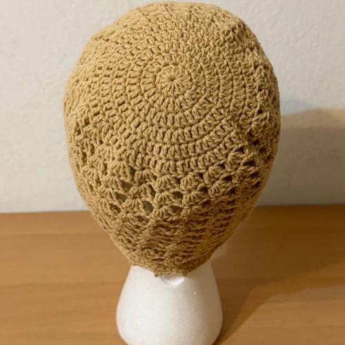 Crochet Lace Bucket Hat new, lightweight summer sun hat beige