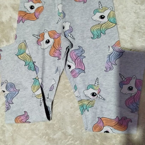Unicorn short-sleeve top and leggings 140 cm like new, H&M