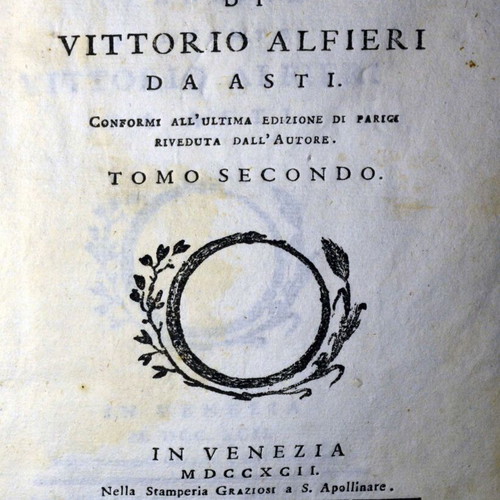Tragedie Di Vittorio Alfieri Da Asti Volume Two used