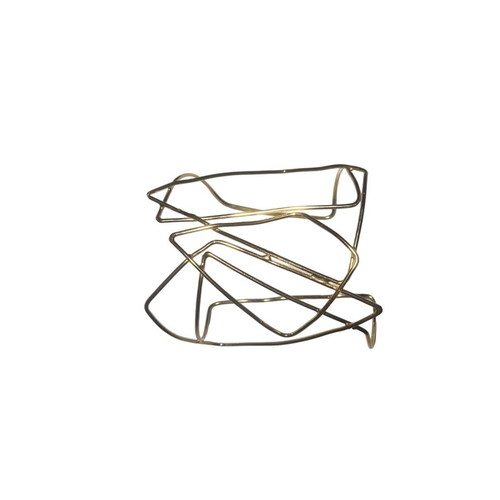 Bracelet cuff type new, black and gold with irregular designs