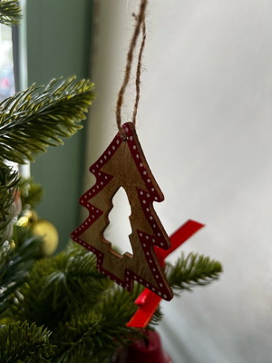 Wooden Christmas tree ornaments new