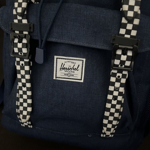 Herschel Supply Co. Little America backpack 21L, dark blue with checkered straps