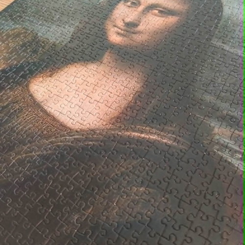 Puzzle Mona Lisa Clementoni 1000 pieces used