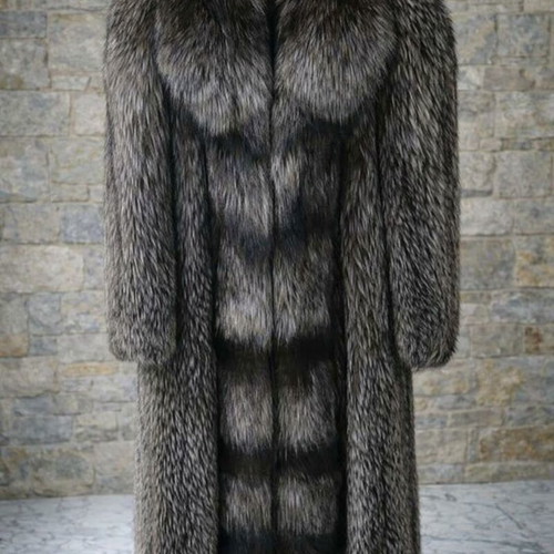 Silver Fox Fur Long 130 cm like new from Kastoria
