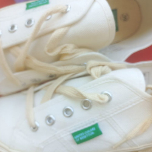 Benetton Sneakers No39 Canvas Off-White New