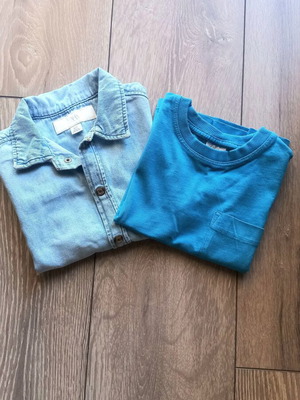 Zara kids shirt and blue t-shirt set, age 3