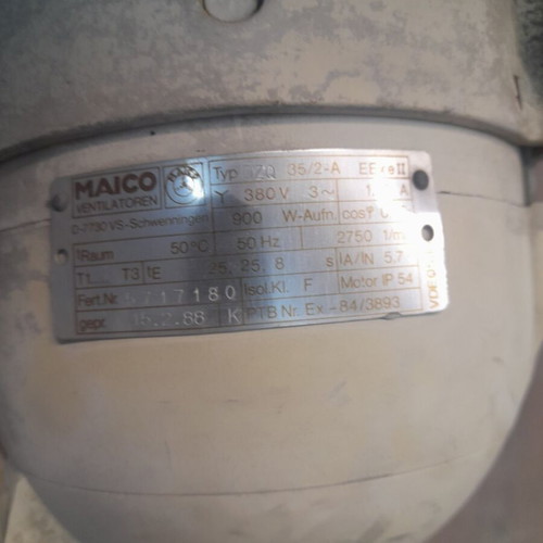 Powerful three-phase fan used