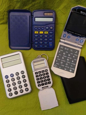Vintage calculators new, pack of 4 pieces