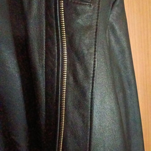 Leather jacket, black, size 5XL