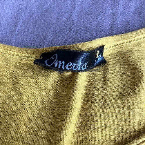 Omerta T-shirt L/XL like new, yellow, 100% cotton, Greek made