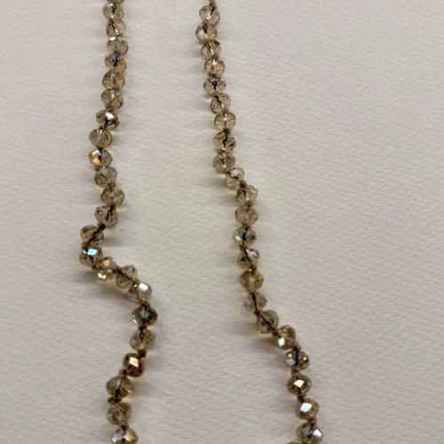 Marks & Spencer necklace with faceted crystal beads, champagne gold