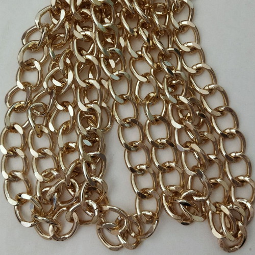 Chains for handmade knitted bags, new, 6 meters total, black silver gold