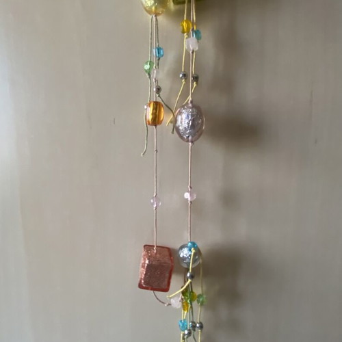 Accessorize long necklace new, colorful pastel shades, 60cm