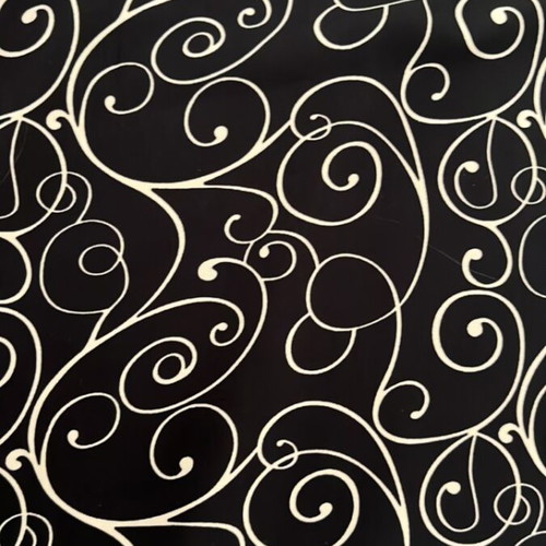 Black blouse with Zic Zac pattern new, one size