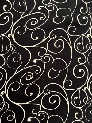 Black blouse with Zic Zac pattern new, one size