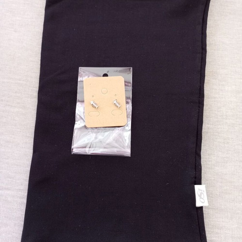 ISO Black Strapless Top like new with stainless steel earrings gift