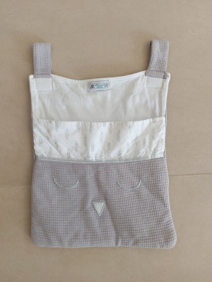 Storage bag used for crib with scratch adhesive fasteners