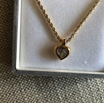 Christian Dior necklace like new vintage gold-plated with heart design