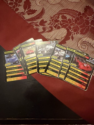 Top Trumps Cheetos Supercars cards used