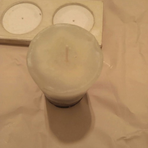 Decorative set of 3 pieces with candle