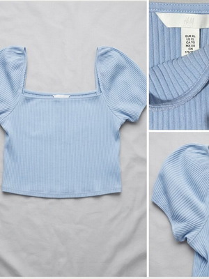 H&M Top like new, blue turquoise, size XL