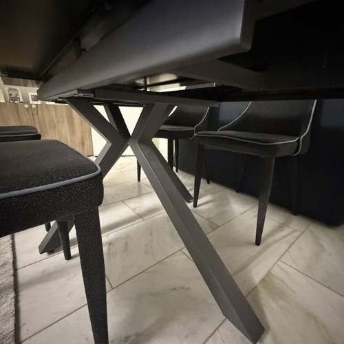 Dining table made of granite and glass new